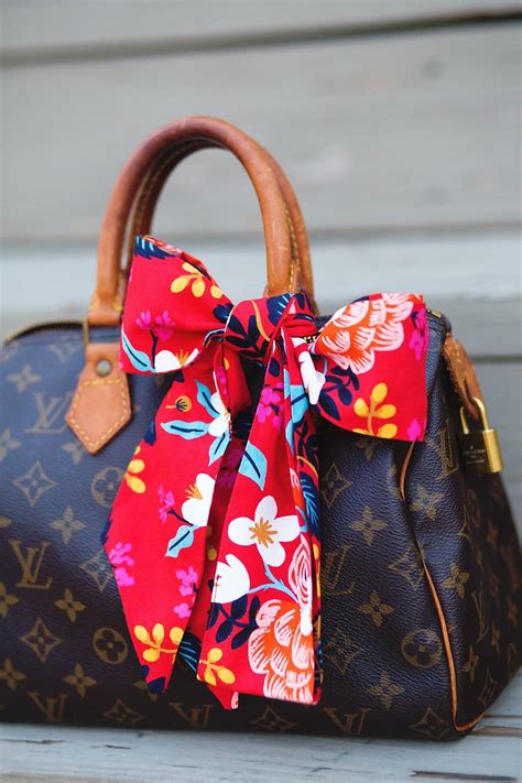 scarf on lv bag